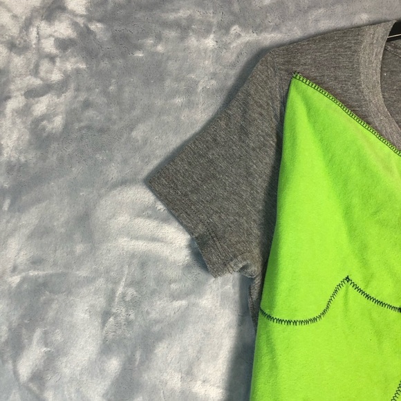 Next Level Seahawks Winged Short Sleeve T-shirt Grey/Lime Green/Black Size XL - Picture 7 of 7